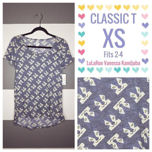 LuLaRoe Classic Tee XS Wolf Animal Face NEW - Picture 1 of 1